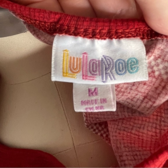 LuLaRoe Red with White Stripe Irma- Size Medium- NWT - Picture 6 of 7